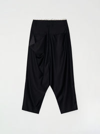 Wide Draped Back Pocket Pants 001 _ Black-Taekh-APOC STORE