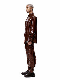 Brown Signature Latex Shirt-harri-APOC STORE