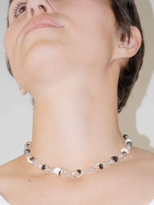 Orb Mini Necklace Black Tint-Clara Schweers-APOC STORE