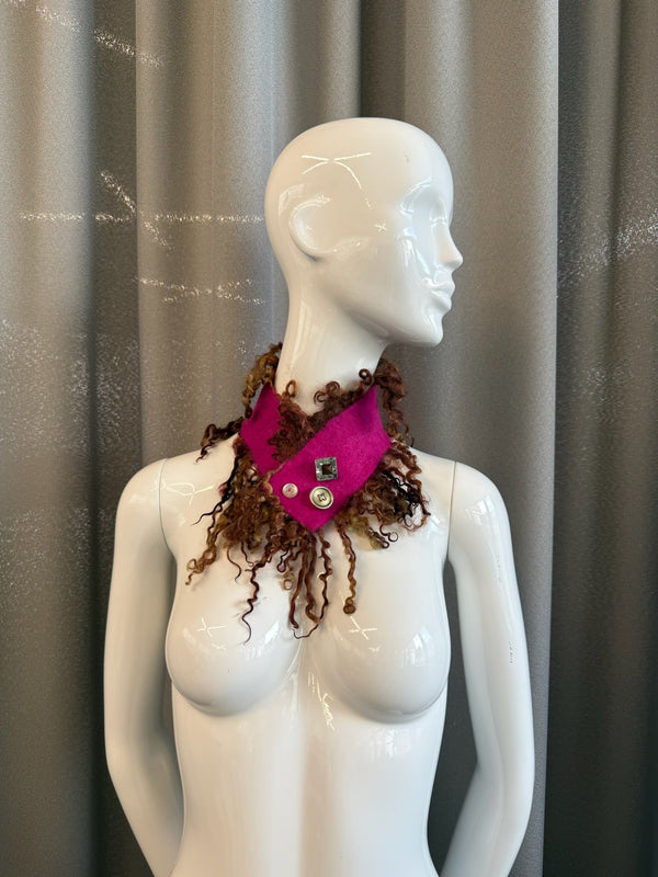Felted Collar pink-TATi-APOC STORE