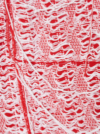 Error Knitted Shorts 001 - Red-Taekh-APOC STORE