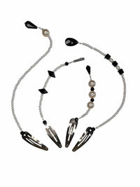 Set of 4 Hair Clips with Glass Beads-Lou de Bètoly-APOC STORE