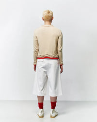 Cotton Wide Shorts 001 _White-Taekh-APOC STORE