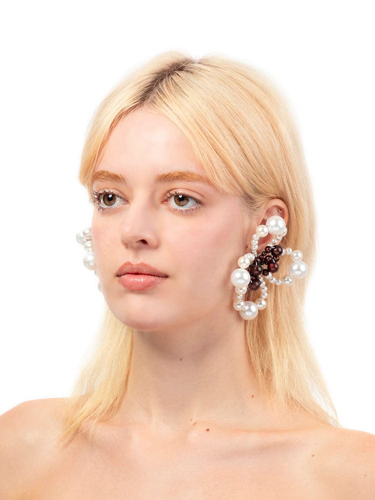 Candy Earrings - Pearl/ Reflective Brown-1CONCEPT-APOC STORE