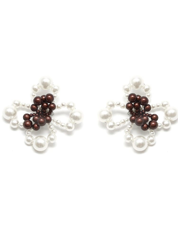 Candy Earrings - Pearl/ Reflective Brown-1CONCEPT-APOC STORE
