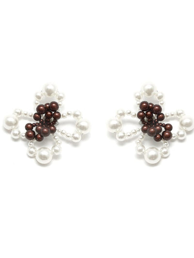 Candy Earrings - Pearl/ Reflective Brown-1CONCEPT-APOC STORE