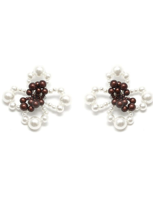 Candy Earrings - Pearl/ Reflective Brown-1CONCEPT-APOC STORE