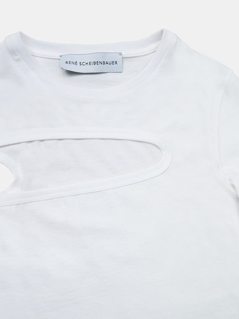 Asymmetric Cut Out T-shirt Longsleeve-René Scheibenbauer-APOC STORE