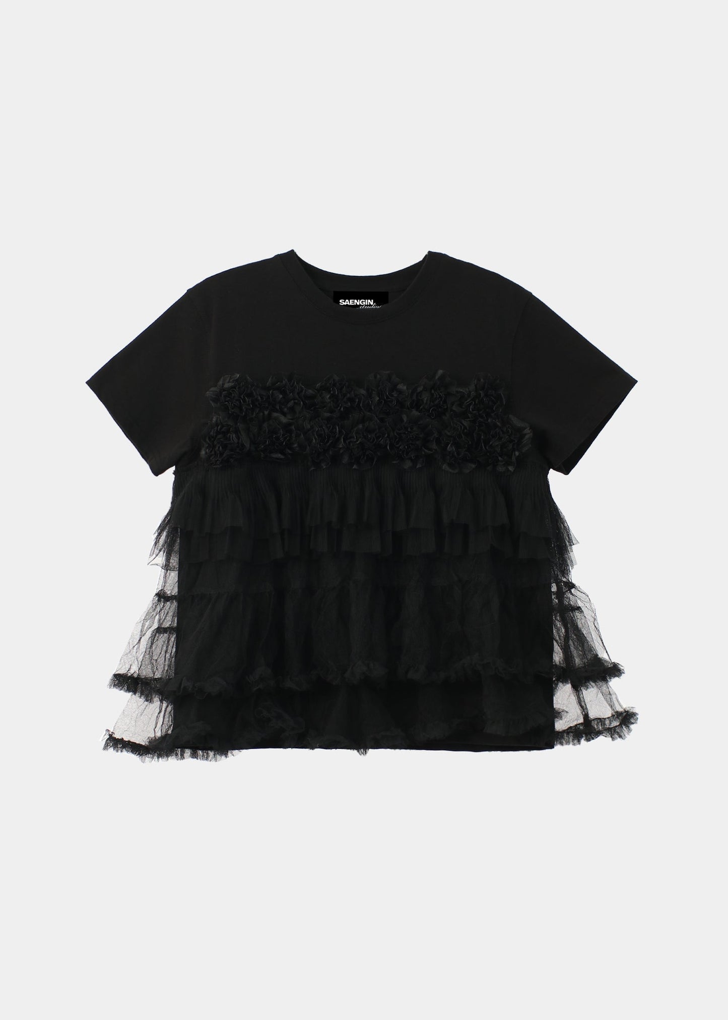 ROSE SYMPHONY SHORT SLEEVE BLACK-SAENGIN STUDIOS-APOC STORE