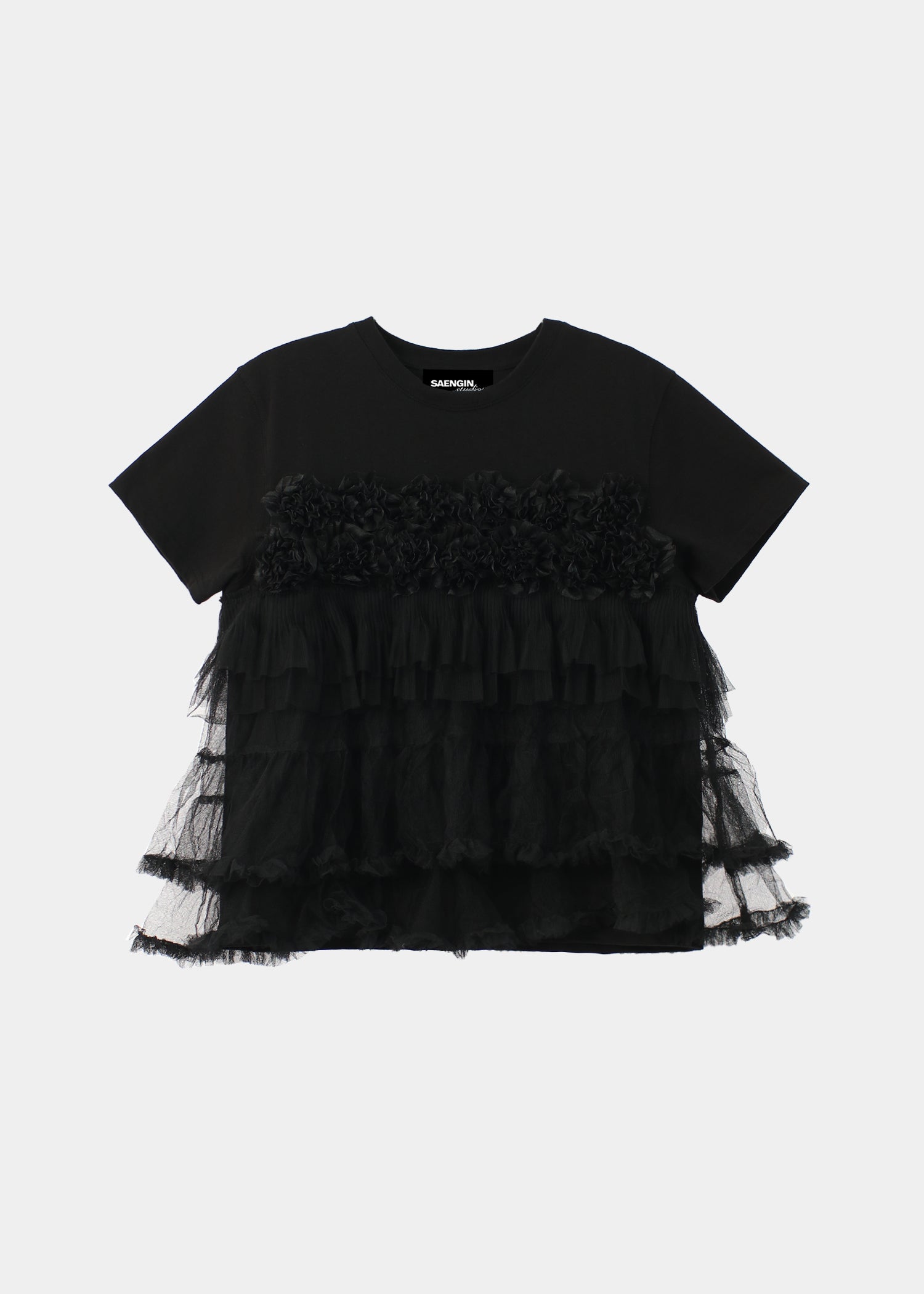 ROSE SYMPHONY SHORT SLEEVE BLACK-SAENGIN STUDIOS-APOC STORE