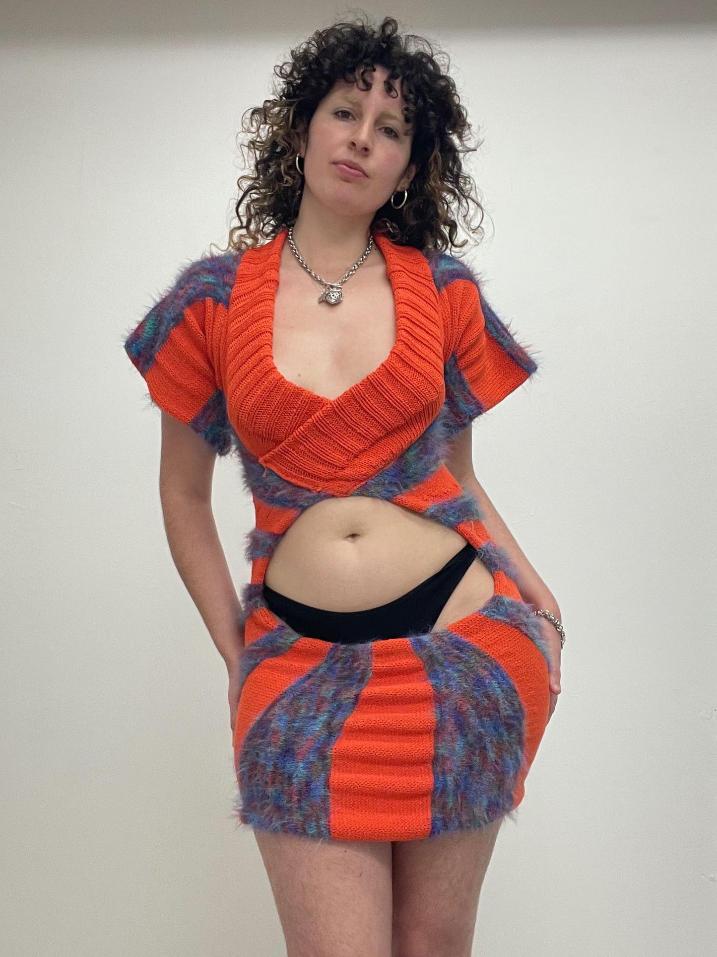 Belly-button Knit Dress-Scar Kennedy-APOC STORE
