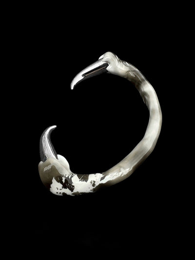 White cuff with spikes-CASPER DIY-APOC STORE