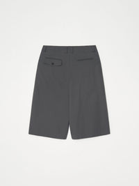 Draped Pocket Wool Shorts 001 _ Gray-Taekh-APOC STORE