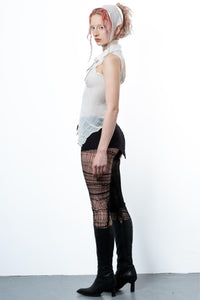 DISTRESSED WHITE SHIRT-VÊTEMENT FRAGILE-APOC STORE