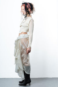 DISTRESSED OFF-WHITE TOP LONG SLEEVE-VÊTEMENT FRAGILE-APOC STORE