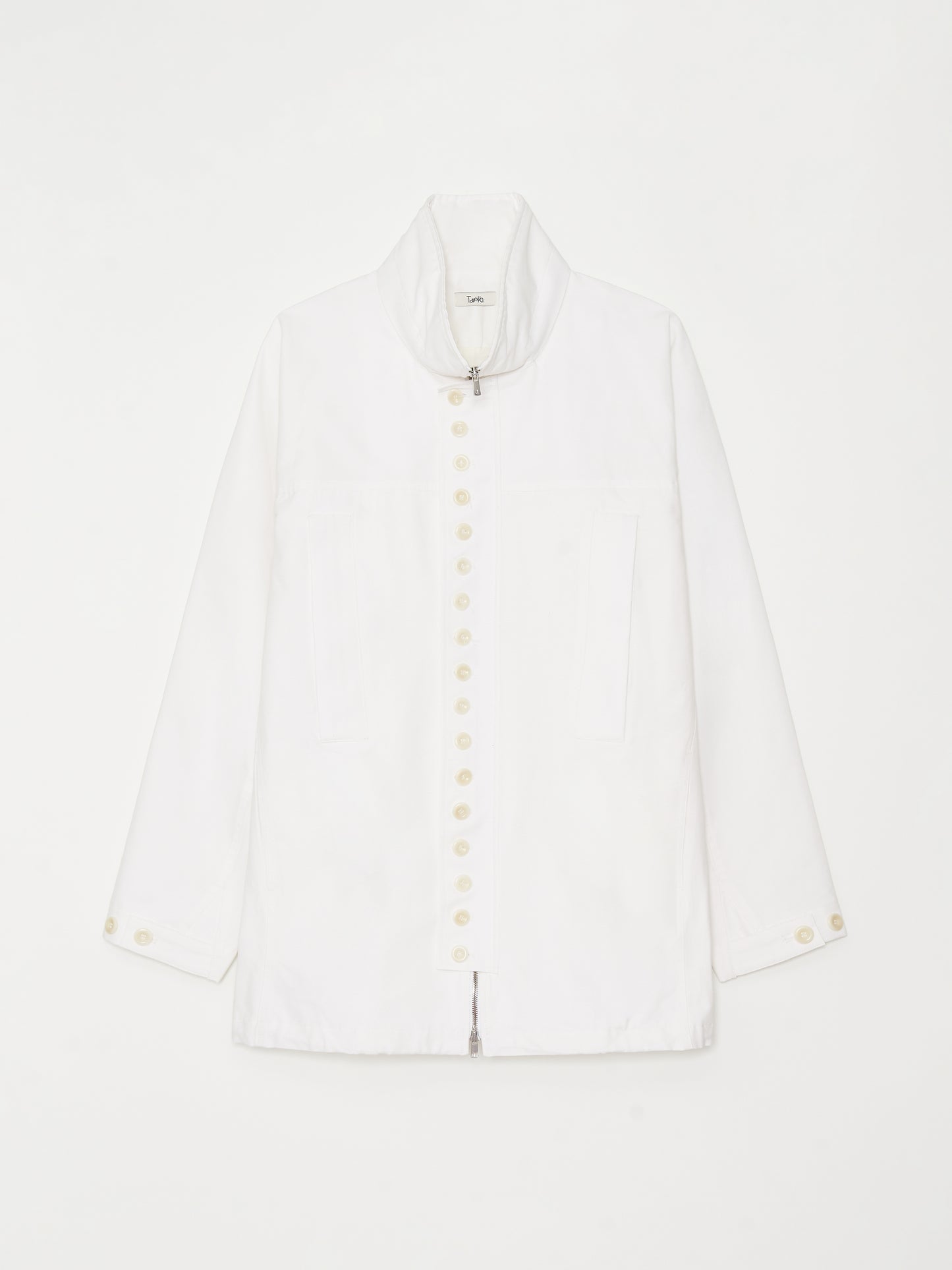 Buttoned up Mountain Parka 001 - White-Taekh-APOC STORE