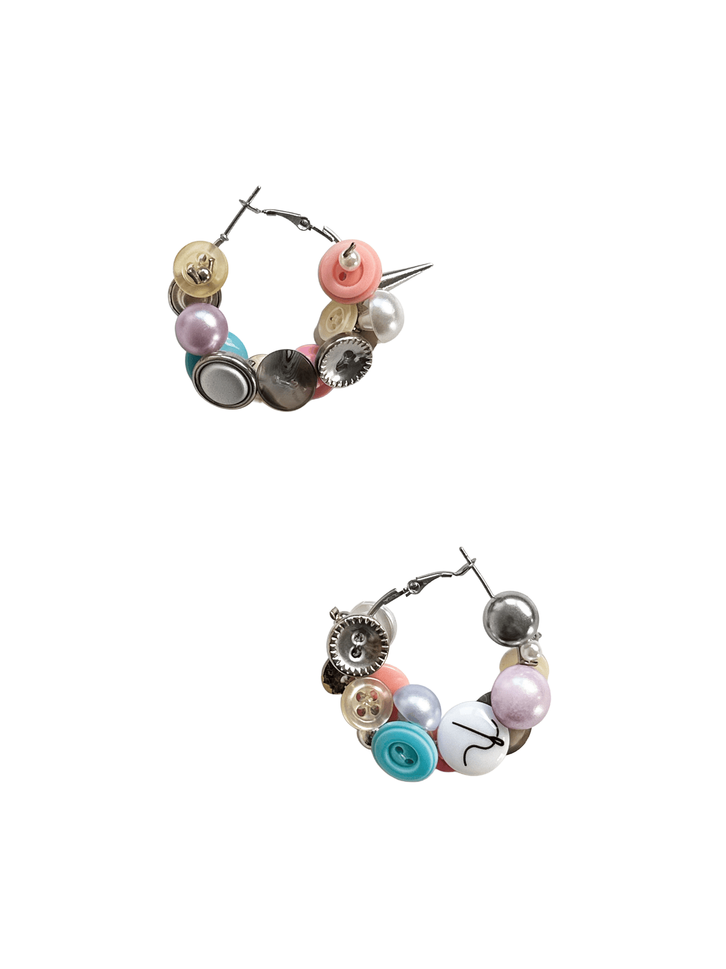 Small Button earrings-Alisa Cayoo-APOC STORE