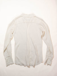 Bias Shirt in Ivory Silk-Pedro Trindade-APOC STORE