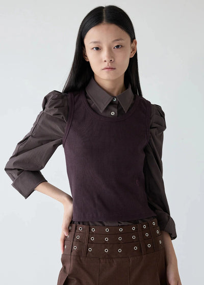 EYELET PLEATS SKIRT-SAENGIN STUDIOS-APOC STORE