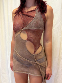 METALLIC MINI KNIT DRESS-Sania Parvez-APOC STORE