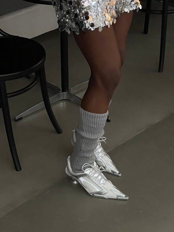 Interstellar high heel sneaker silver-EMPTY BEHAVIOR-APOC STORE