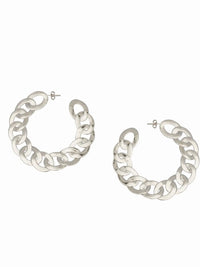 Flat Iron Large Hoops-Zohra Rahman-APOC STORE