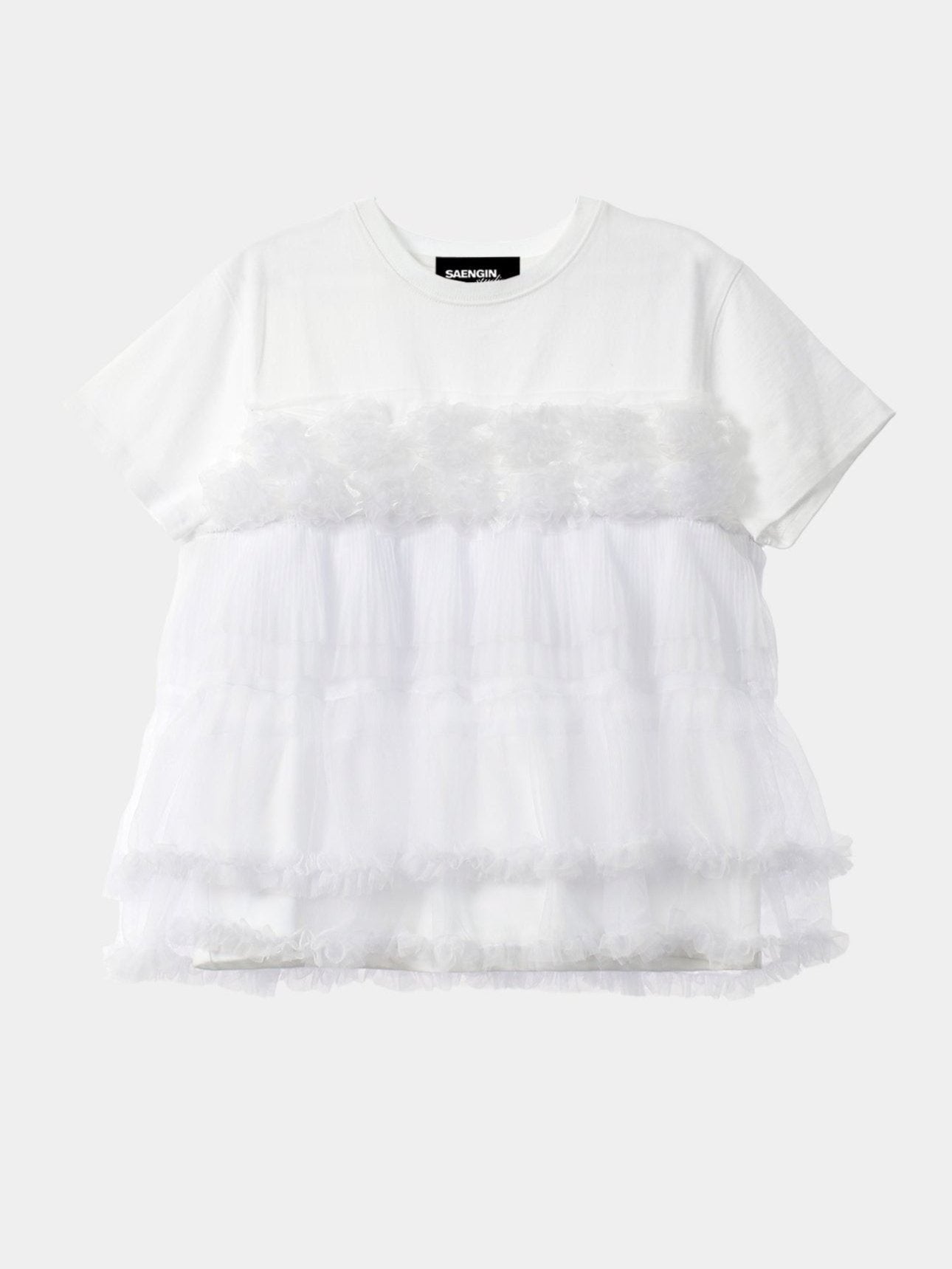 ROSE SYMPHONY SHORT SLEEVE WHITE-SAENGIN STUDIOS-APOC STORE