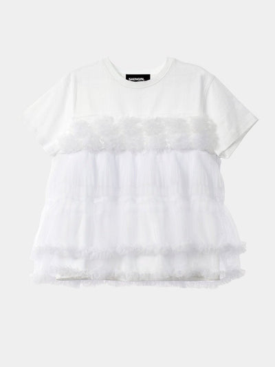 ROSE SYMPHONY SHORT SLEEVE WHITE-SAENGIN STUDIOS-APOC STORE