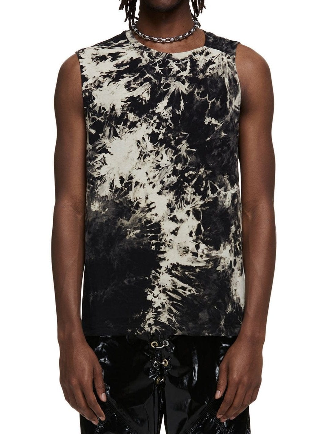 Asymetrical Bleached Tank-XIMONLEE-APOC STORE