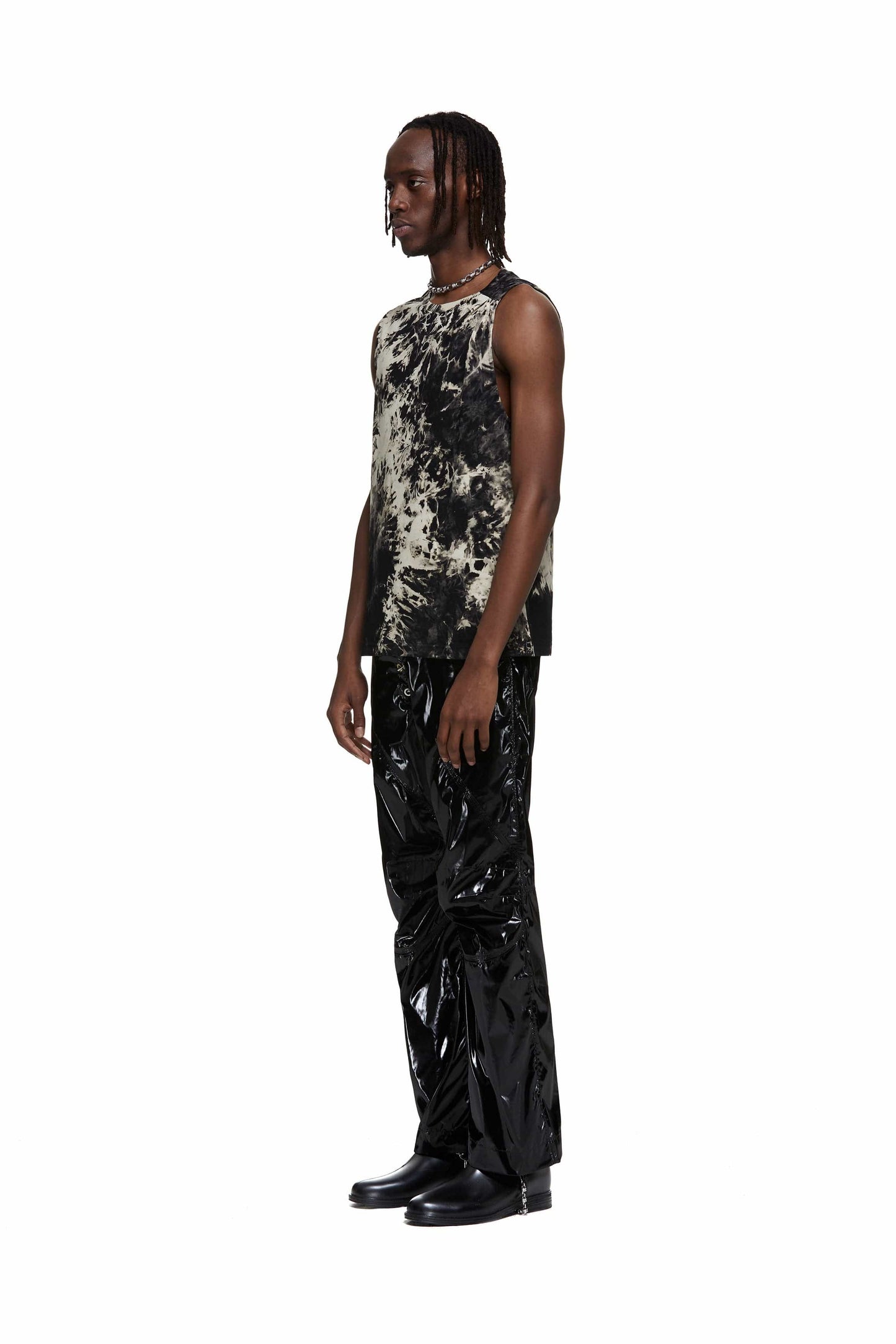 Asymetrical Bleached Tank-XIMONLEE-APOC STORE