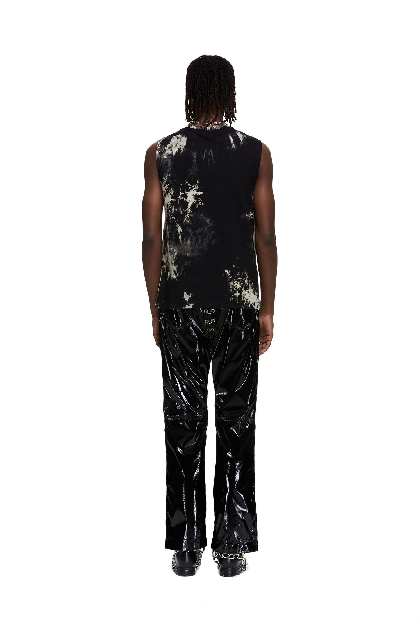 Asymetrical Bleached Tank-XIMONLEE-APOC STORE