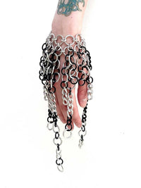 BLACK + SILVER Fringe Bracelet-JALACONDA-APOC STORE