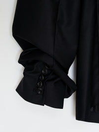 Glitched Sleeve Tailored Jacket 001 _ Black-Taekh-APOC STORE