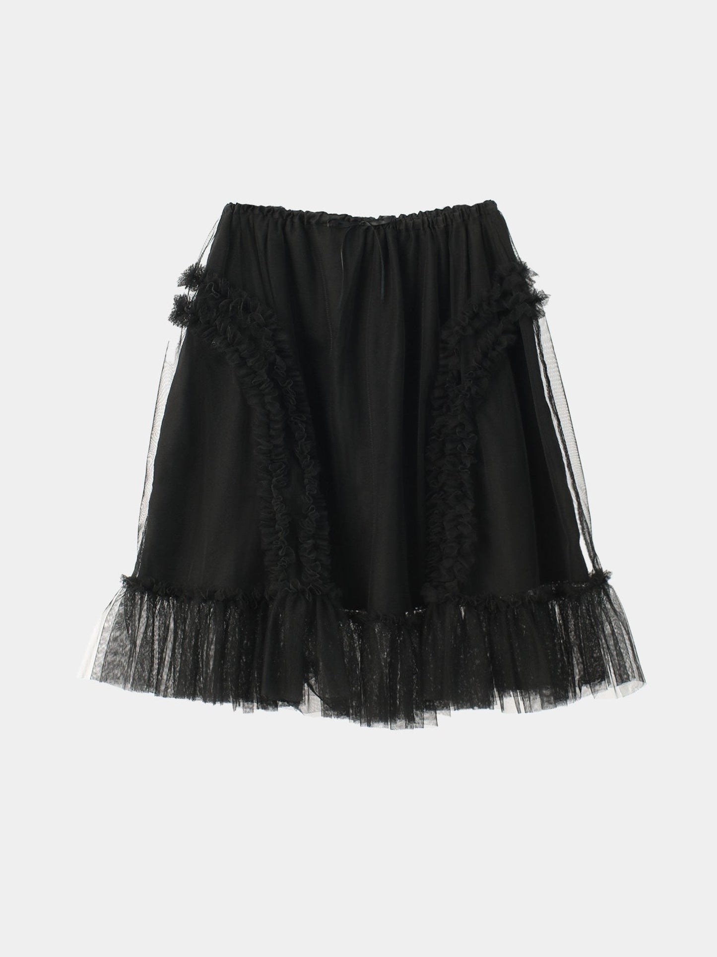 BANDING RUFFLE SHA SKIRT BLACK-SAENGIN STUDIOS-APOC STORE