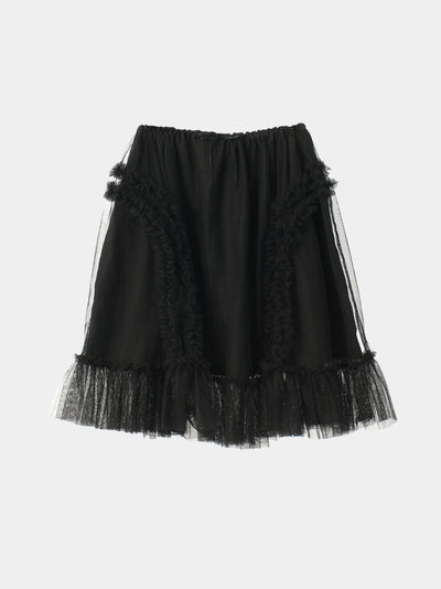 BANDING RUFFLE SHA SKIRT BLACK-SAENGIN STUDIOS-APOC STORE