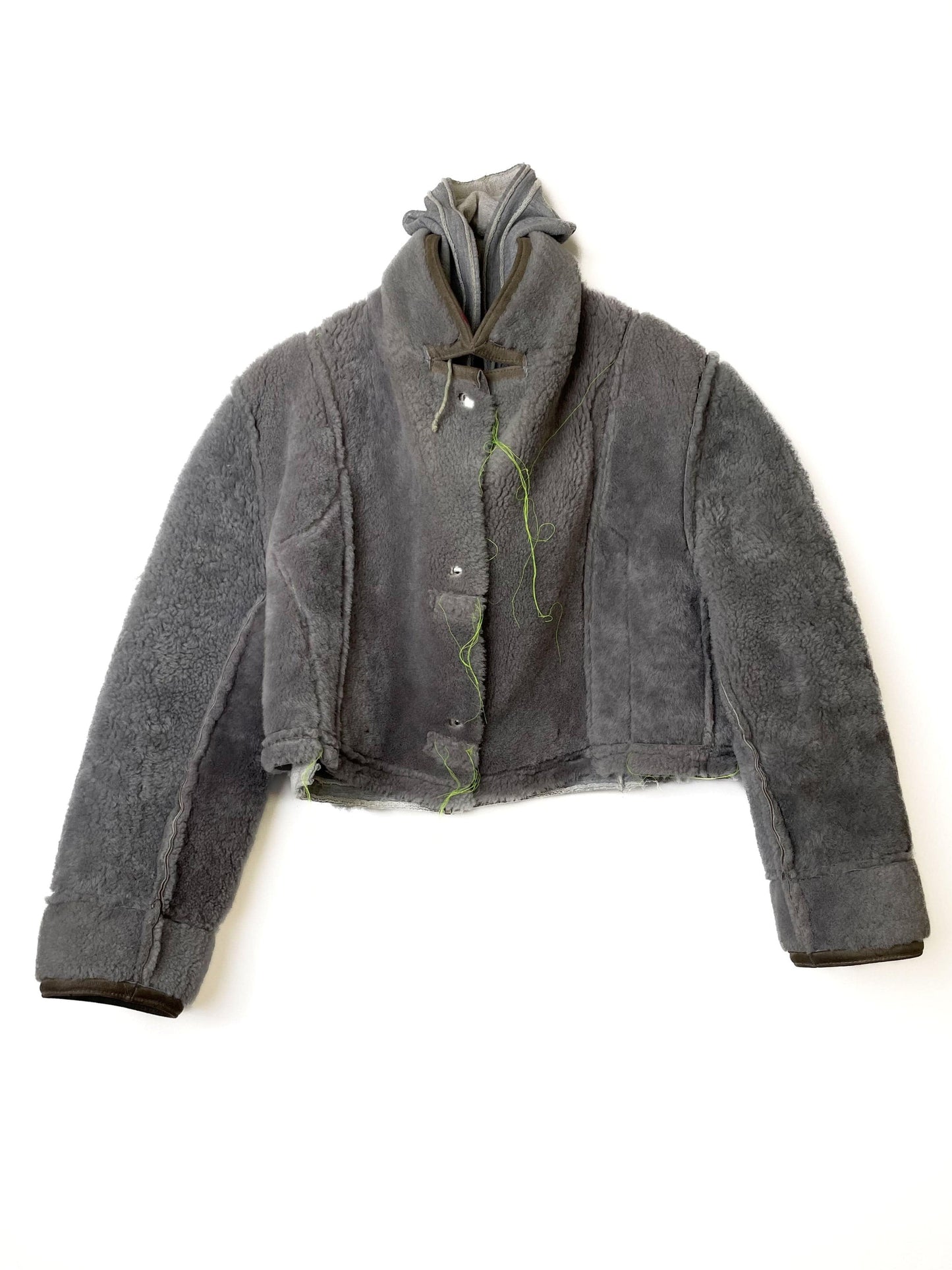 HOOD SHEARLING JACKET-Puer Parasitus-APOC STORE