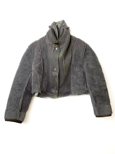 HOOD SHEARLING JACKET-Puer Parasitus-APOC STORE