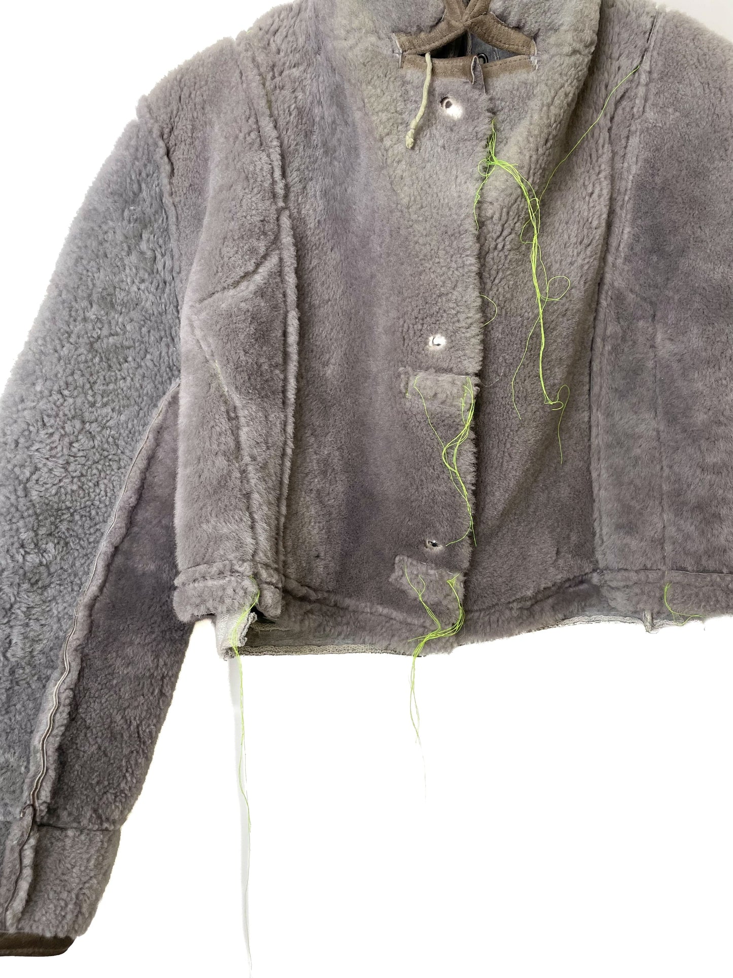 HOOD SHEARLING JACKET-Puer Parasitus-APOC STORE