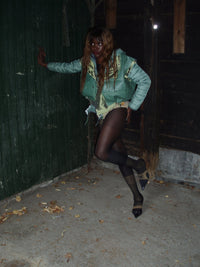 DISTRESSED GREEN JACKET-Puer Parasitus-APOC STORE