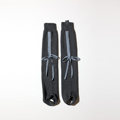 LACE RIBBON LEG WARMER LIGHT BLUE-SAENGIN STUDIOS-APOC STORE
