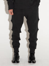 Spiked Jogger Trousers Black-Woojun Jang-APOC STORE