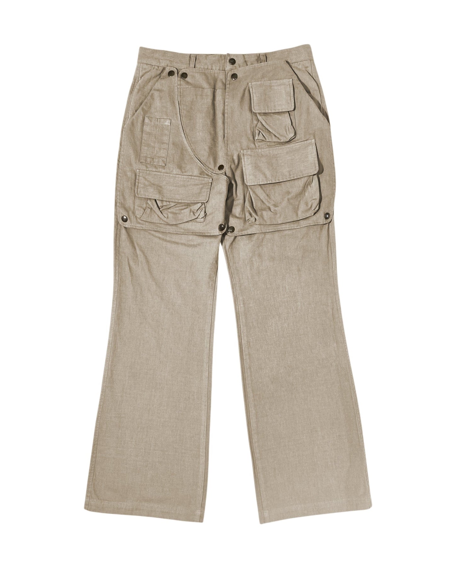 HIDDEN CARGO POCKET PANTS BEIGE-EGNARTS-APOC STORE