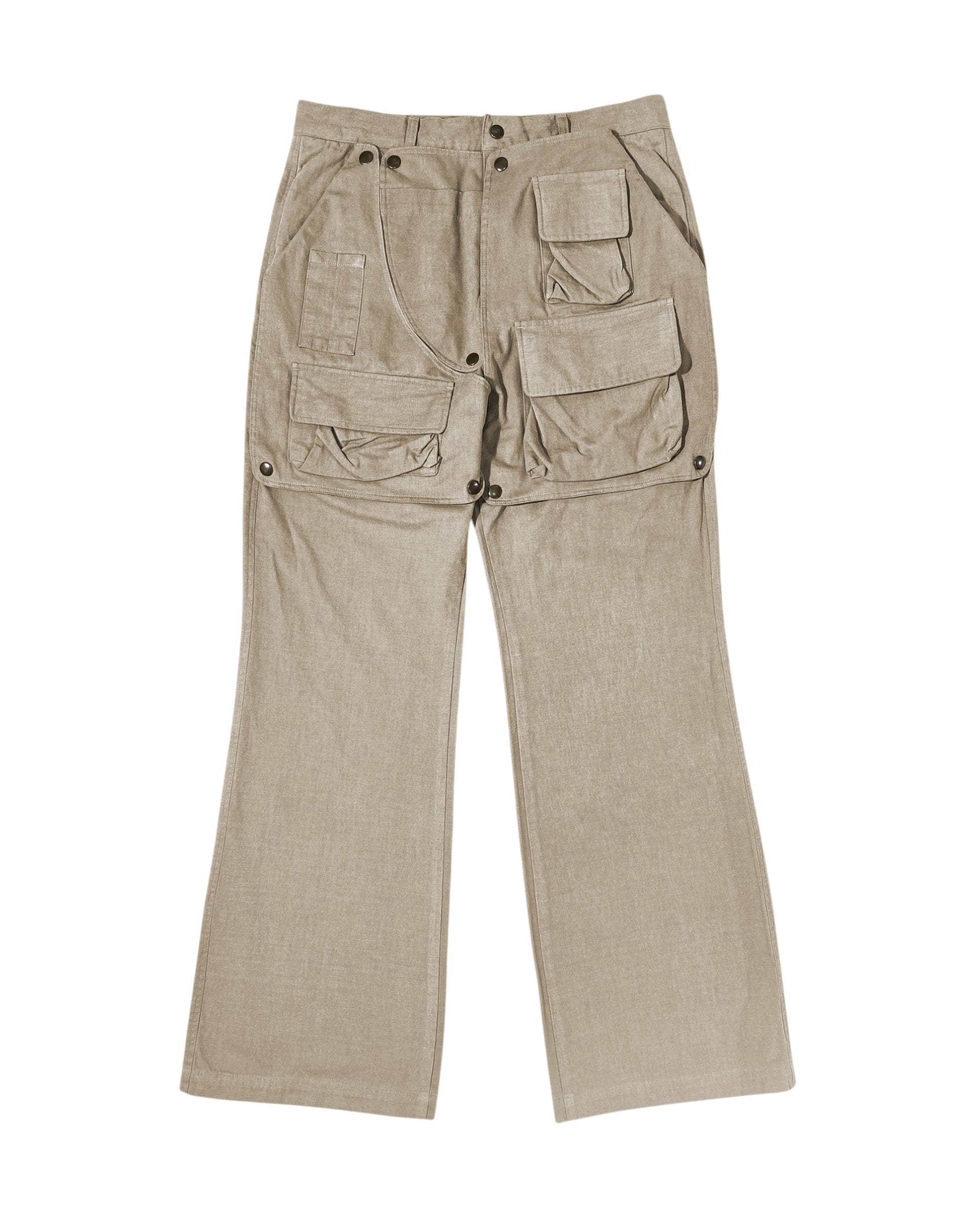 HIDDEN CARGO POCKET PANTS BEIGE-EGNARTS-APOC STORE