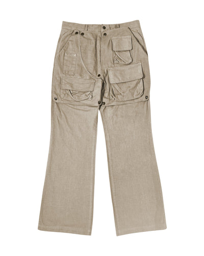 HIDDEN CARGO POCKET PANTS BEIGE-EGNARTS-APOC STORE