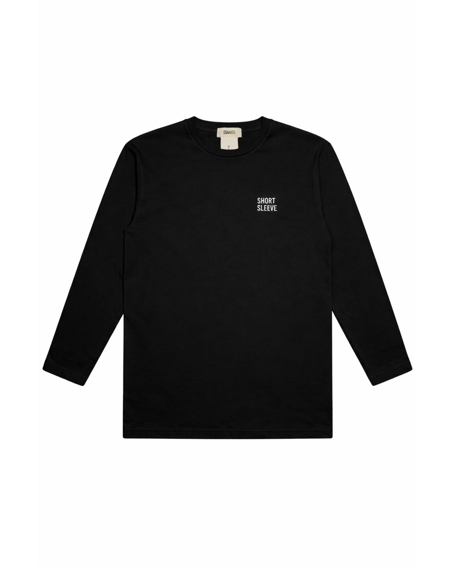 Short Sleeve Logo Long Sleeve (Black)-EGNARTS-APOC STORE