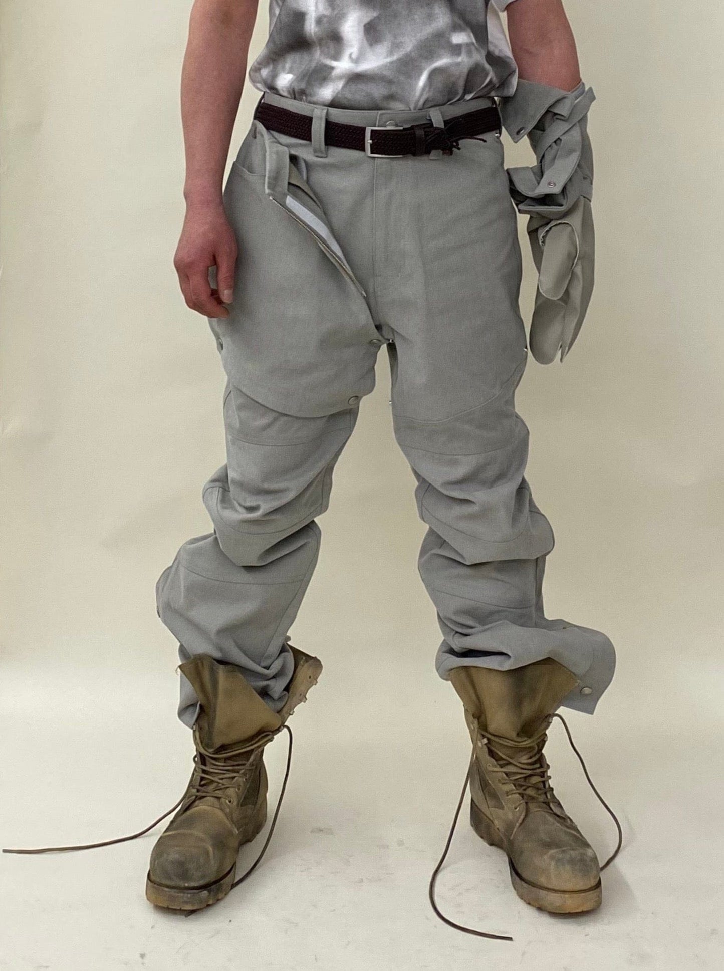 Gloves Biker Pants Khaki Grey-EGNARTS-APOC STORE
