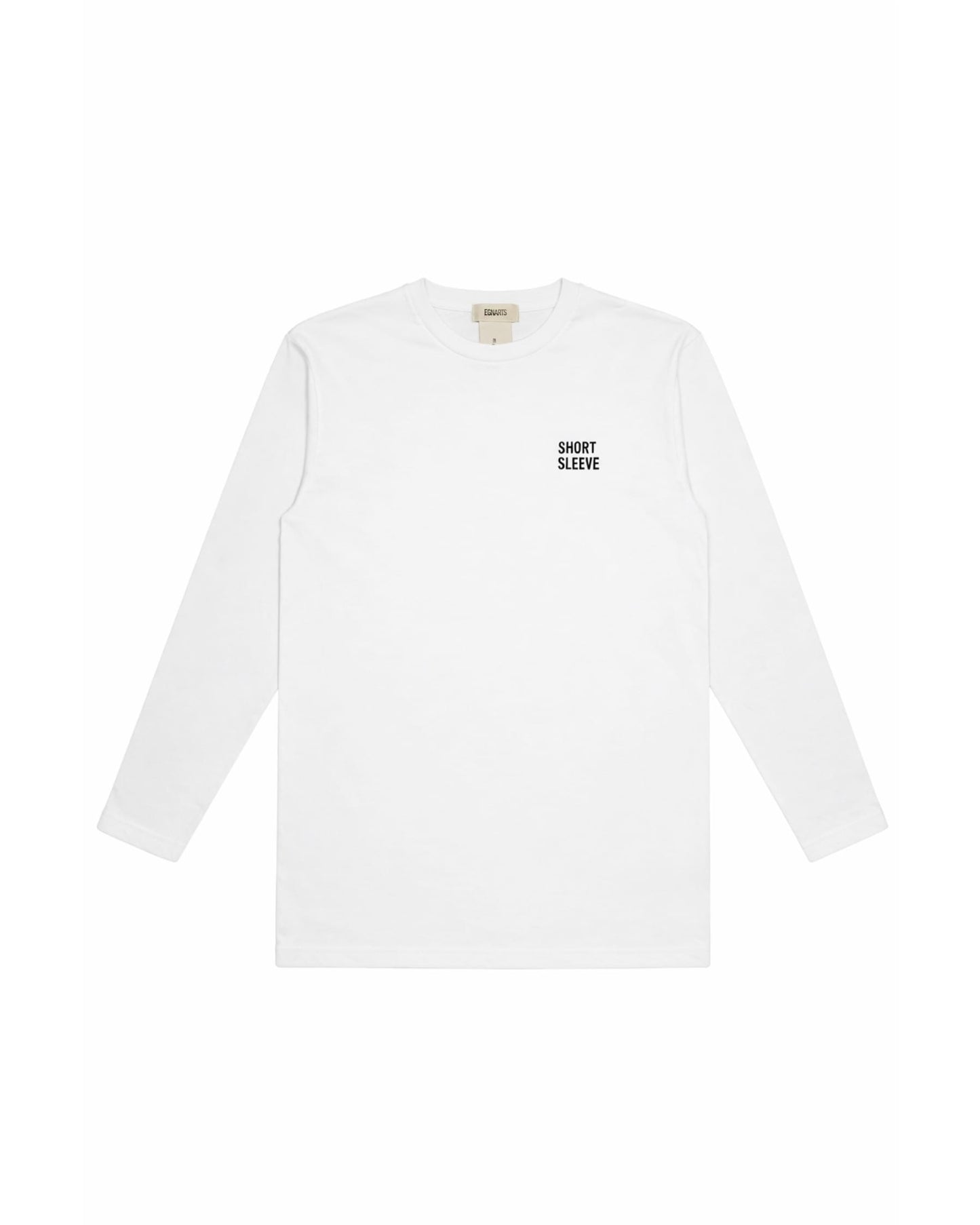 Short Sleeve Logo Long Sleeve (White)-EGNARTS-APOC STORE