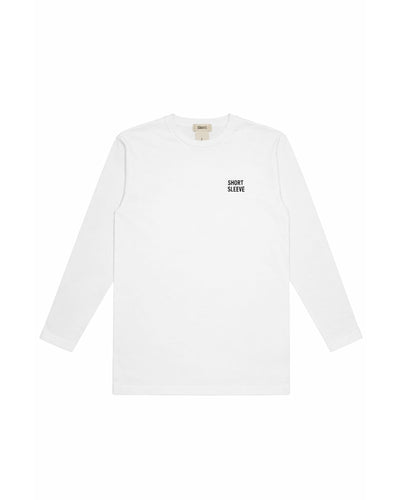 Short Sleeve Logo Long Sleeve (White)-EGNARTS-APOC STORE