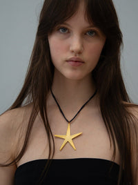 MARTA NECKLACE GOLD BLACK-EYLAND-APOC STORE
