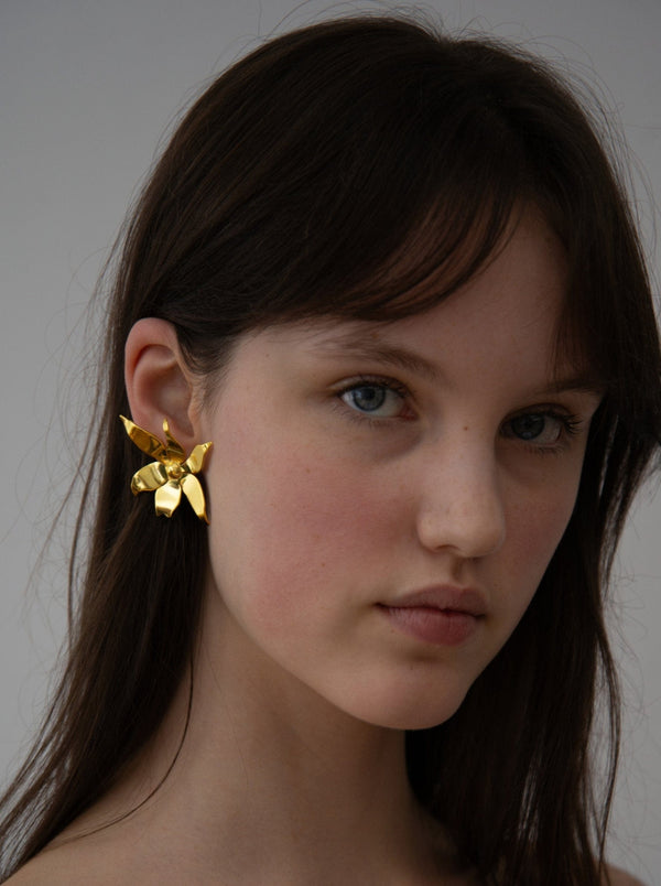 SMALL ESTELLE EARRINGS GOLD-EYLAND-APOC STORE